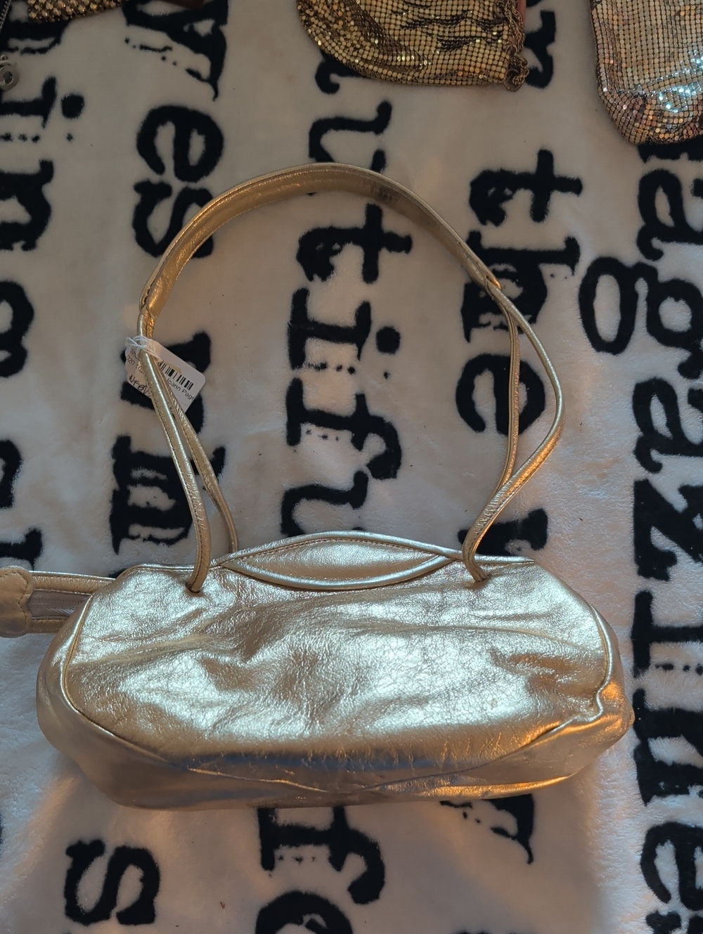 Metallic Gold Shoulder Bag for Women - Sleek Evening Accessory